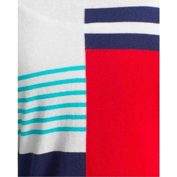 Kate Spade Ollie Stripe Cotton Cashmere Cardigan in Multi Monaco Stripe M - Picture 3 of 9